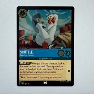FOIL Scuttle Lorcana TCG Disney Trading Card Game Collectible